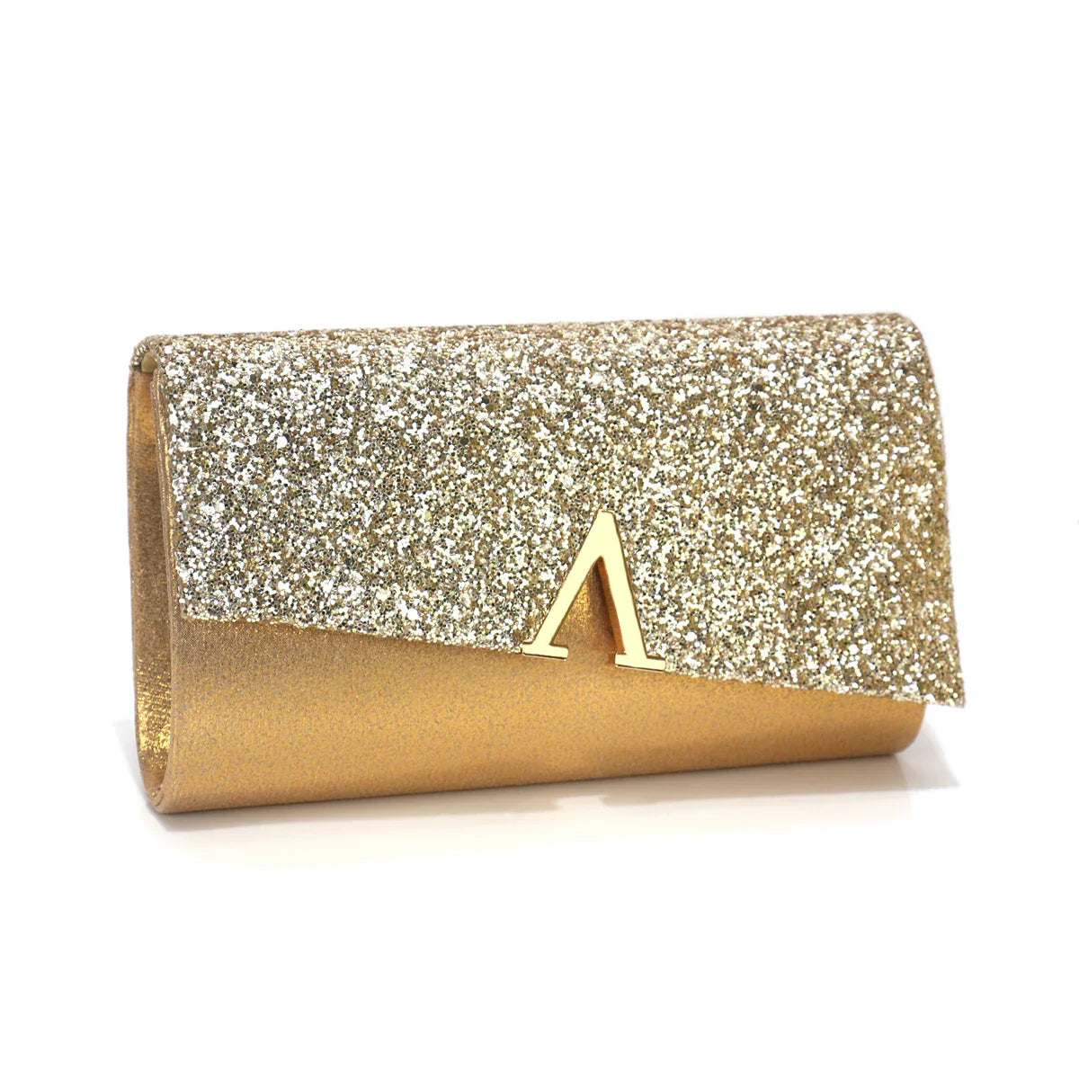 V Design Metal Chain Glamorous Design Evening Bags Envelope Shaped Sequins Handbags For Prom Dinner Wedding Banquet Purse