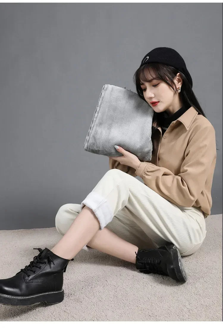 Winter Warm Slim Jeans Ladies Casual Denim Pencil Pants Thick Velvet Women Jeans High Waist Skinny Straight Jeans Fleece