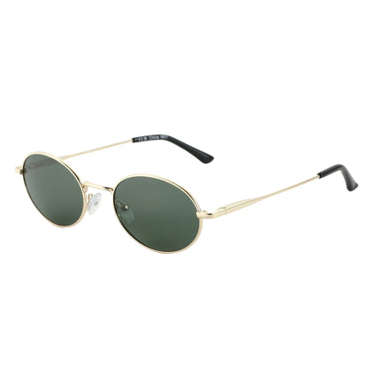 Retro Oval Polarized Sunglasses for Women Men Trendy Round Y2k Sunnies Small 90s Style Vintage Shades Sun Glasses