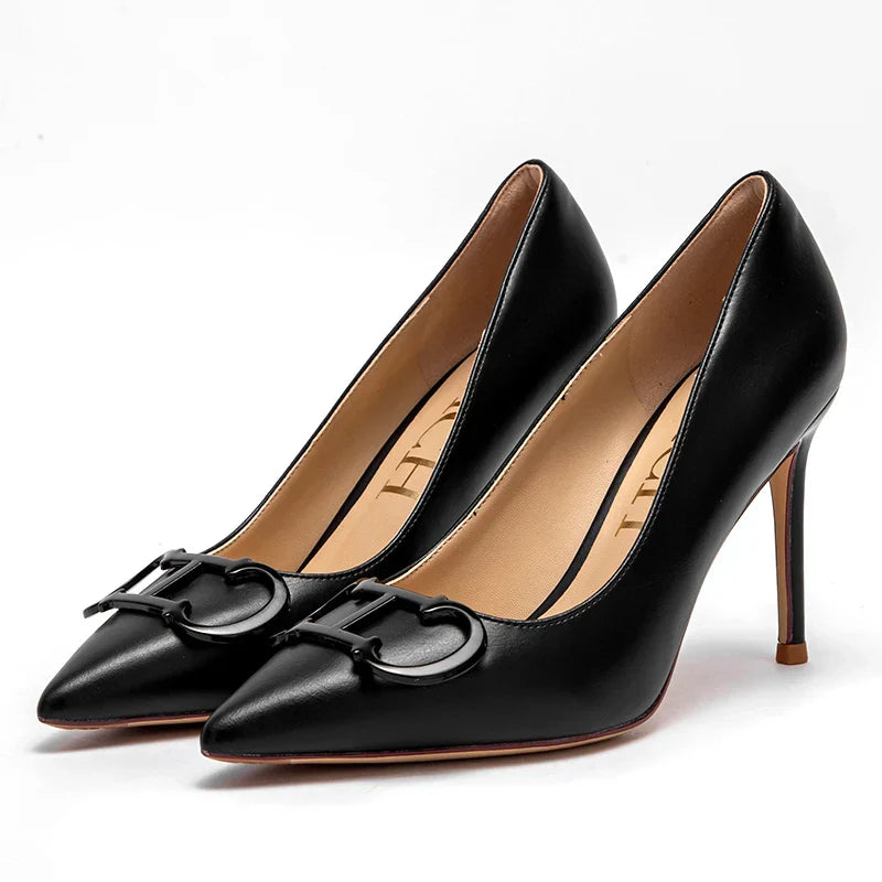 Women's High Heels Spring New Collection Simple Beige Business Women's Shoes