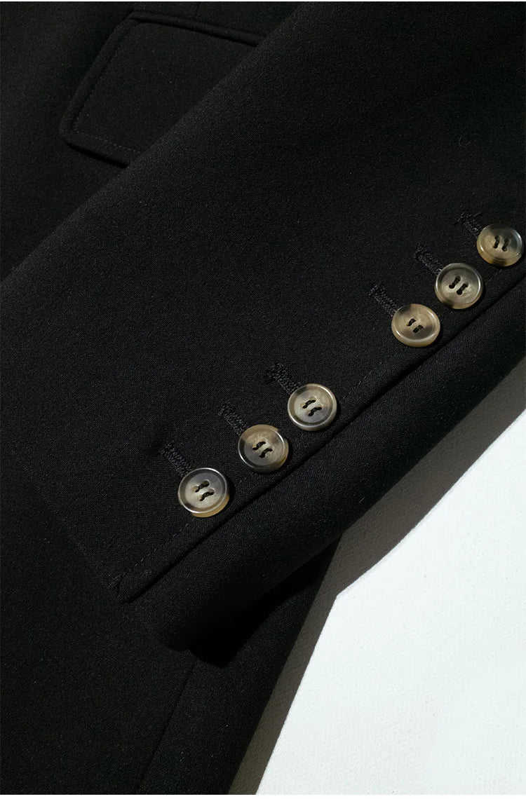 The Ultimate Store Hit~ Women's Mid-Length Oversized Blazer with Shoulder Pads for Petite Figures, Casual Suit Jacket