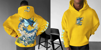 Pokémon Men's Hoodie 2025 Autumn/Winter Anime Gyarados Print Loose Street Casual Japanese Trendy Versatile Original Jumper Top