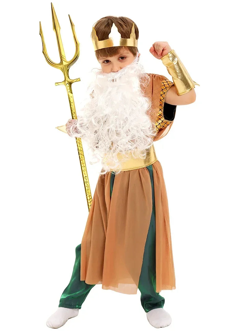 Sea God Cosplay sea King Outfit Costume Halloween for Poseidon