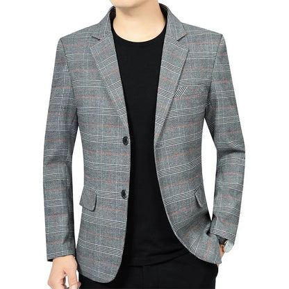 Brand 2026 Spring Stripe Suits Men 2 Button Autumn Business Elegant Man Jacket  Fashion New in Suits Blazers Men