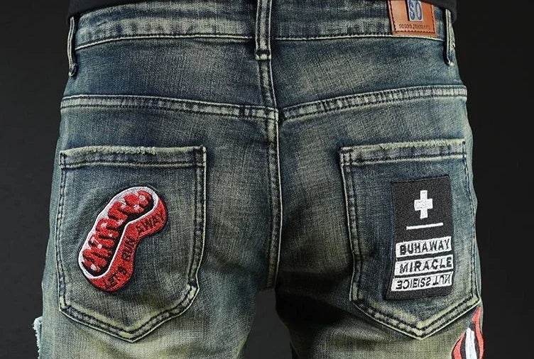 Trousers New Rock Work Wear Straight Jeans for Men Hip Hop Man Cowboy Pants with Pockets Casual Harajuku Classic Aesthetic Denim