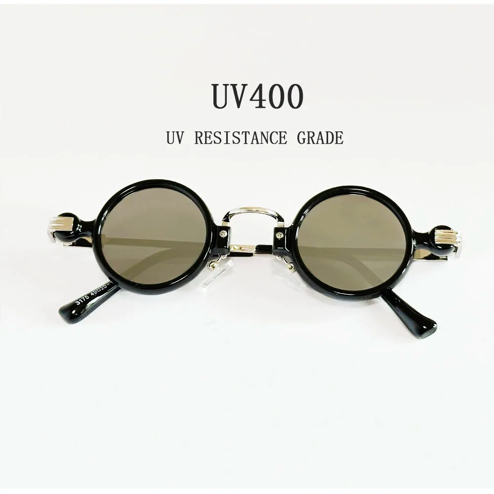 Small Round Punk Sunglass Men Vintage Vacation Steampunk Sunglasses Women Trendy Retro Fashion Glasses Gafas De Sol Hombre Vasos