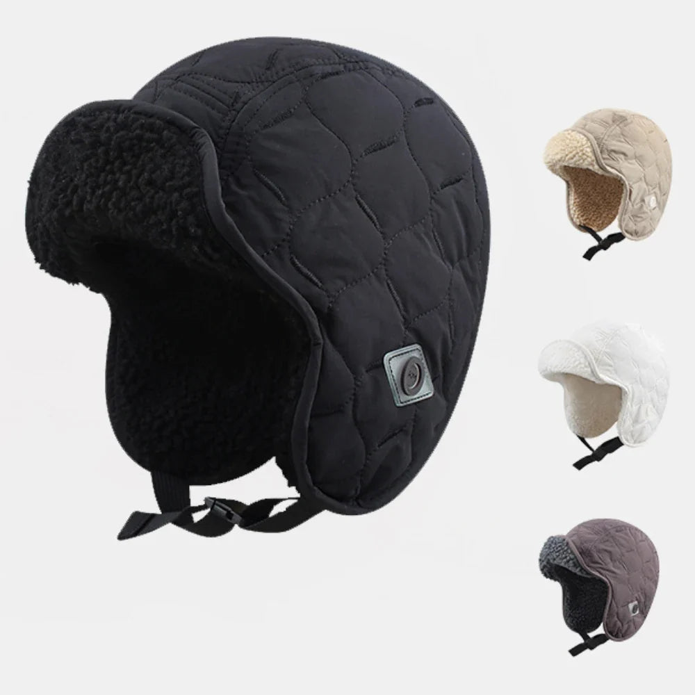 Russian Hat Thick Warm Winter Hats for Men Women Fleece Lined Trapper Bomber Hat Male Female Snow Ski Trapper Earflap Cap