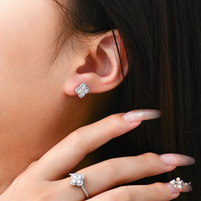 Boucles d'oreilles Attagems en moissanite et diamant D VVS1 pour femme, en argent sterling S925 plaqué or 18 carats, bijoux de fiançailles, de mariage, cadeaux