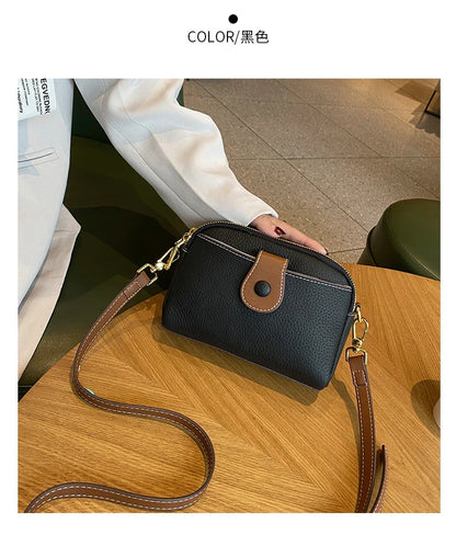 Women's Cowhide Genuine Leather Bag Female Fashion Designer Luxury Handbag Ladies Small Square bag Retro Crossbody Shoulder Bags