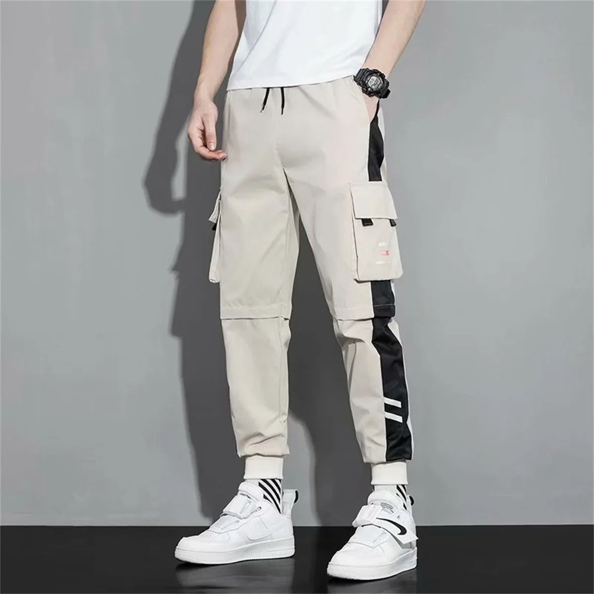 Fashion Multiple Models New Multi Pocket Drawstring Pants Men's Casual Cargo Pants Summer Outdoor Hip Hop Sweatpants Men Women