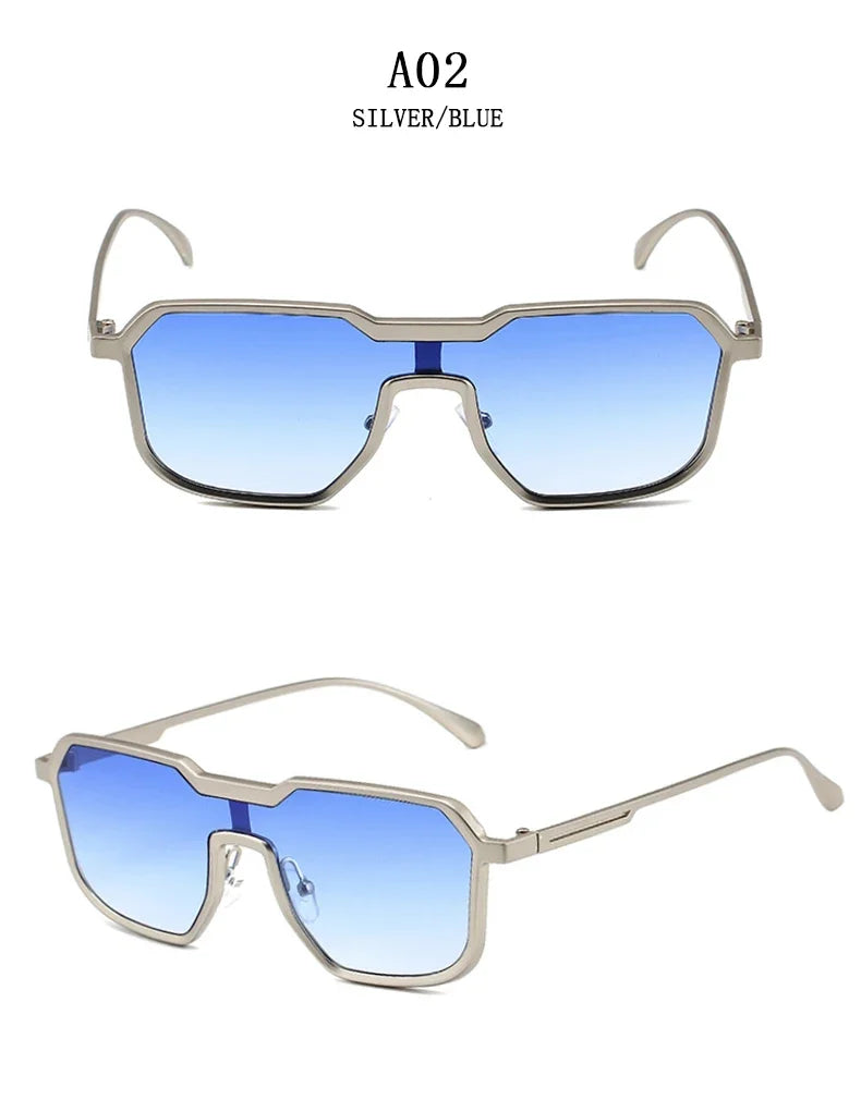 Heavy Metal Sunglasses For Men Steampunk Fashion Glasses Vintage Shades Retro Square Gafas De Sol Hombre Lunette De Soleil Homme