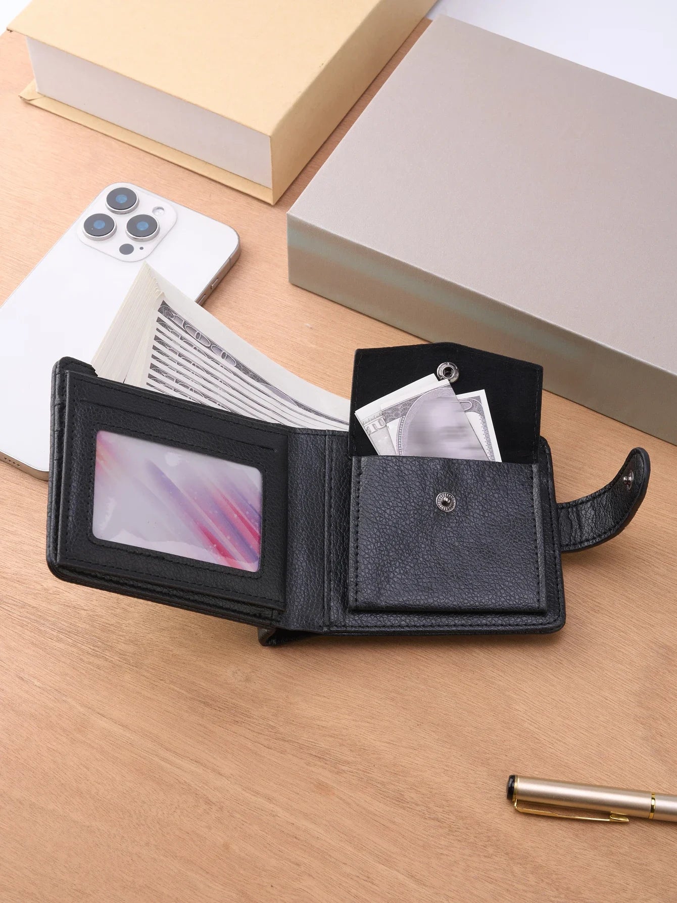 Men Wallets Leather Zipper Purse Man Business Casual Slim Card Horders Quality Male Short Multi-card Wallet Coin Pocket Purse