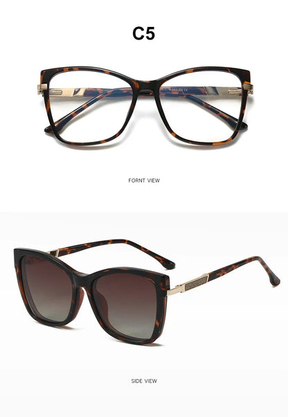 Fashion New Design TR90 Polarized Magnetic Clip-on Sunglasses Men and Women Polarized Sunglasses Optical Myopia Glasses