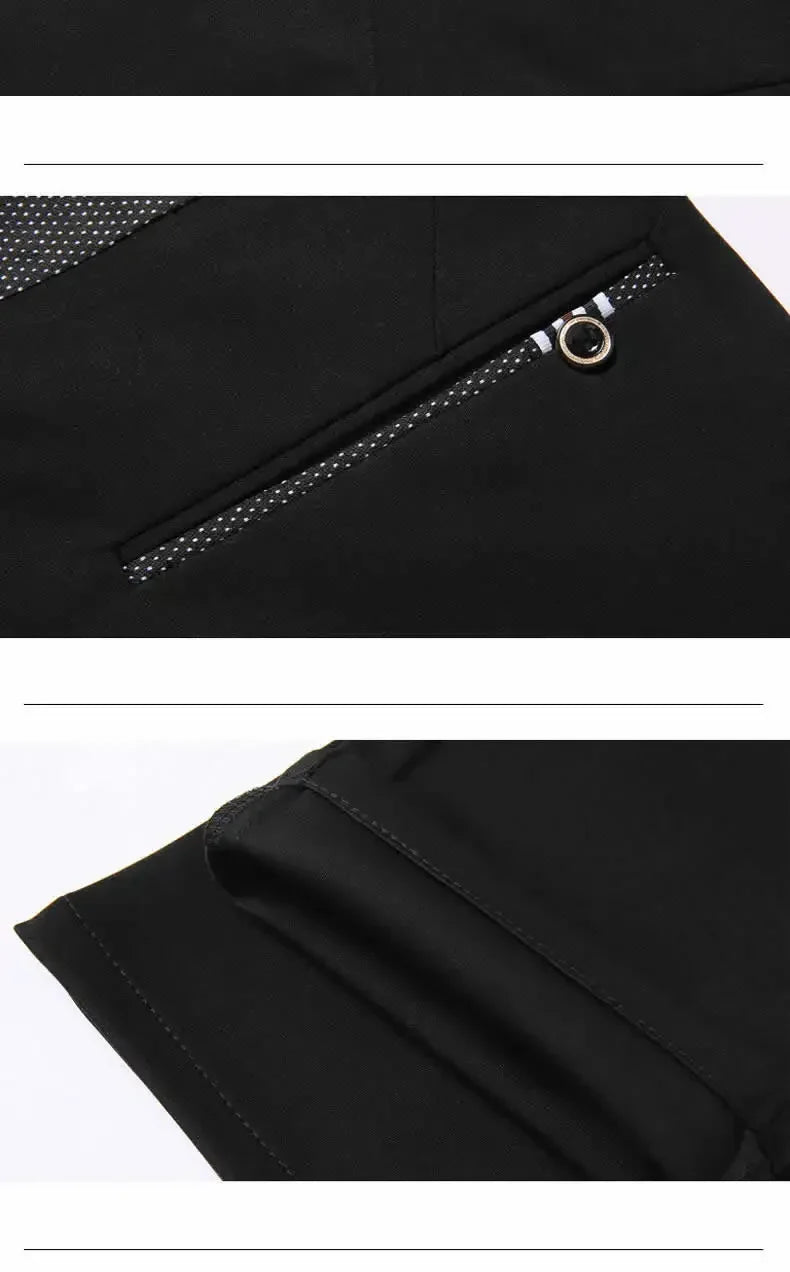 Black Suit Pants for Men Spring and Autumn Stretchy and Non-Ironing Office Trousers Slim Fit Formal Pants for Men Dress Pants