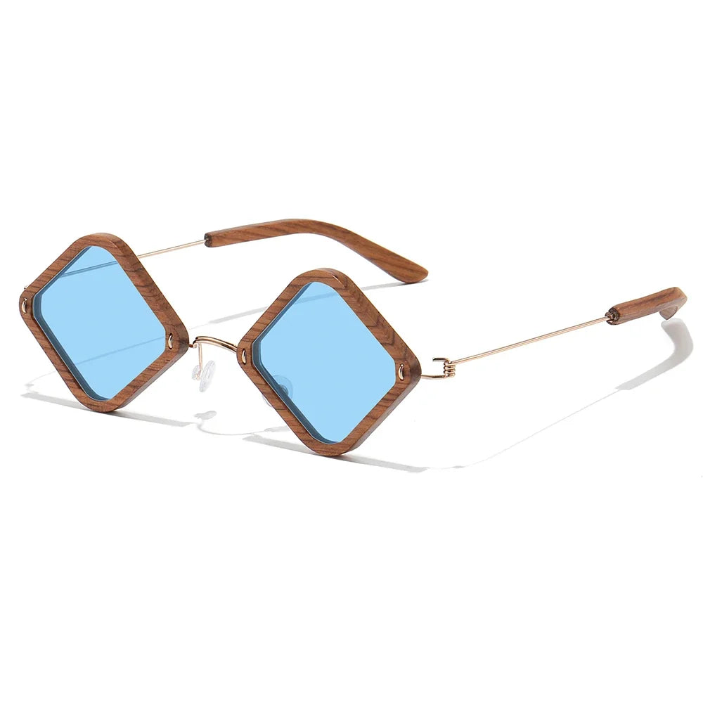 Wooden Aduit Sunglasses Brazilian rosewood Handmade Polarized Glasses Mirror Coating Lenses Eyewear With Gift Box 2105