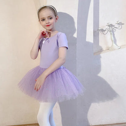 Children's Dance Costume Girl Dress Tutu Outfit Vestido Girls Clothes Ballet Leotard Robe Fille Summer Ballet Skirt Baby Dresses