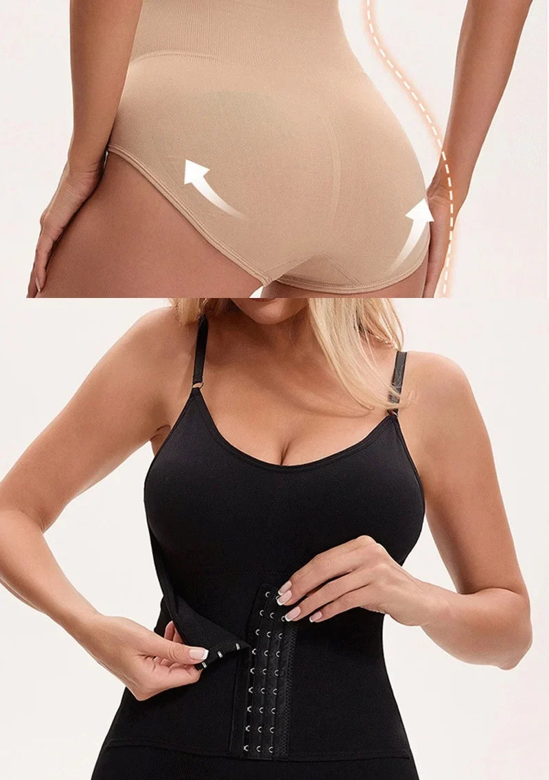 Women shapewear bodysuit tummy control tight slimming body shaper bodysuit with bras
