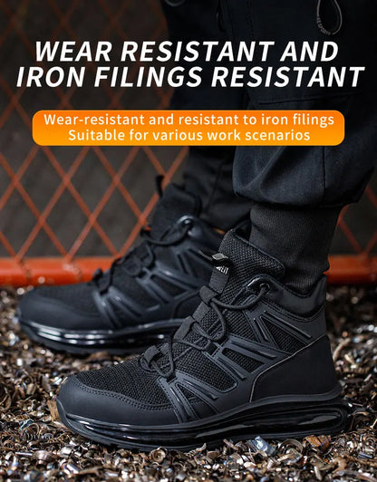 37-50 Fashion 2024 New Safety Shoes Men Anti-smash Work Shoes Anti Slip Indestructible Shoes Protective Sneakers Men Boots