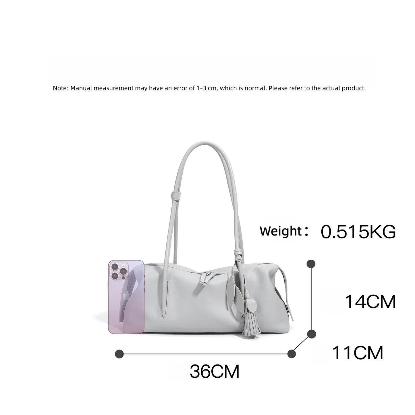 2026New Women's Casual Top Grain Leather Shoulder Bag Large Capacity Soft Pillow Handbag Underarm Tote for Daily Commute
