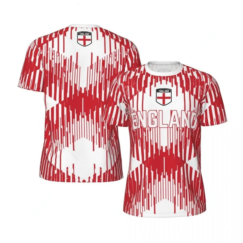 England Football Tshirt Men Quick Dry 3d Printed T Shirts Summer Sports Running Badminton Tee Shirt Loose Short Sleeves Top