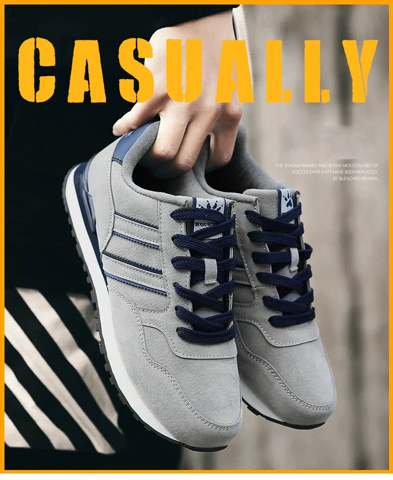 High Quality Men's Sneakers Leather Casual Shoes Autumn 2024 New Breathable Men Shoes Tenis Male Flat Shoe Zapatillas Hombre