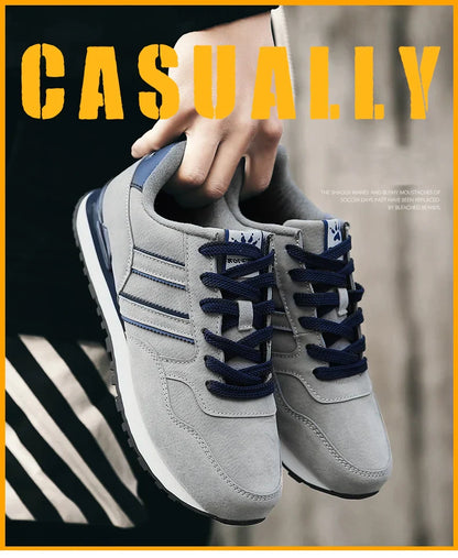 High Quality Men's Sneakers Leather Casual Shoes Autumn 2024 New Breathable Men Shoes Tenis Male Flat Shoe Zapatillas Hombre