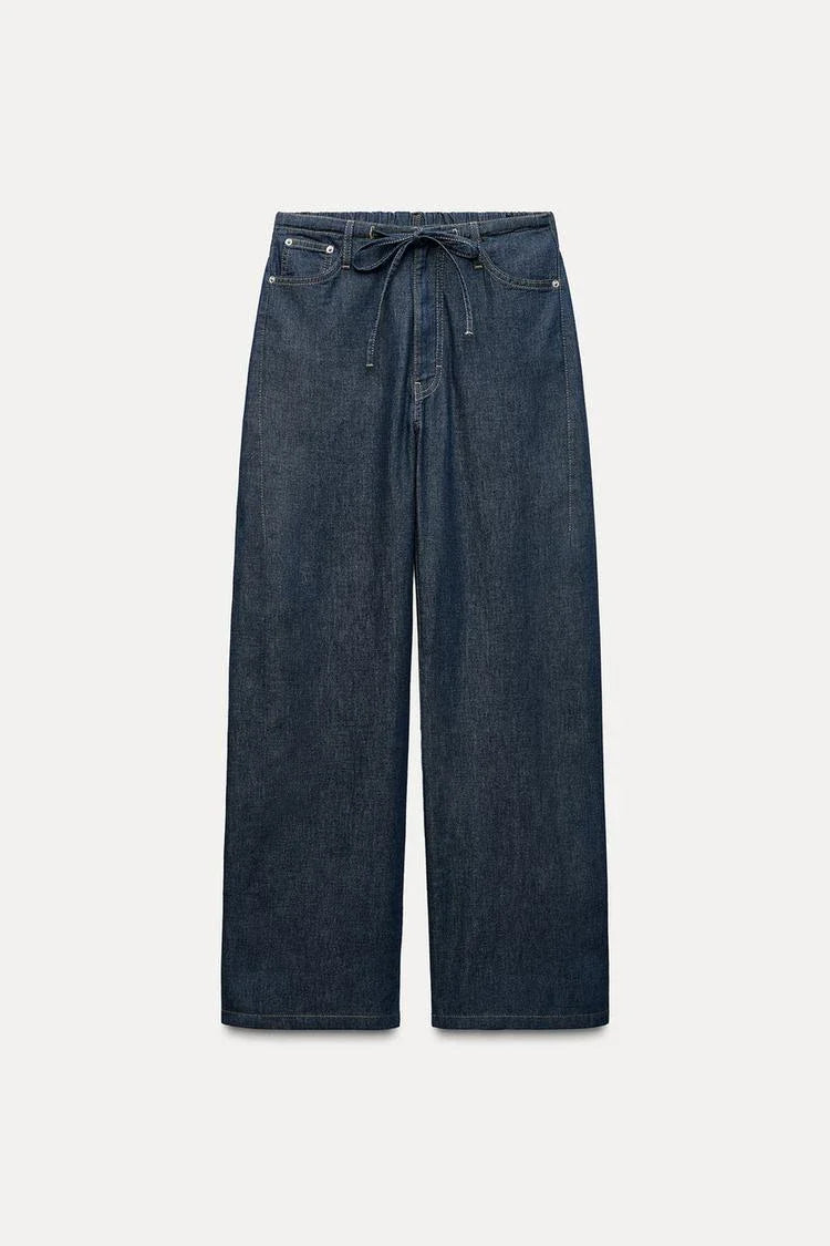 Spring New Women's Comfortable Slimming Straight Jeans High Waist Pants Durable Long Trousers Faionable Ladies Denim