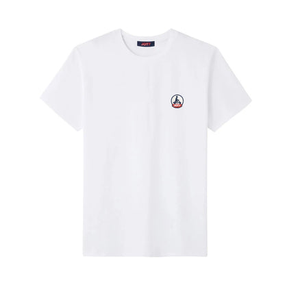Europe Summer High Quality Tops 100%Cotton Men Women T-shirt Embroidery Logo Couple Casual Loose O-Neck Short Sleeve Tees