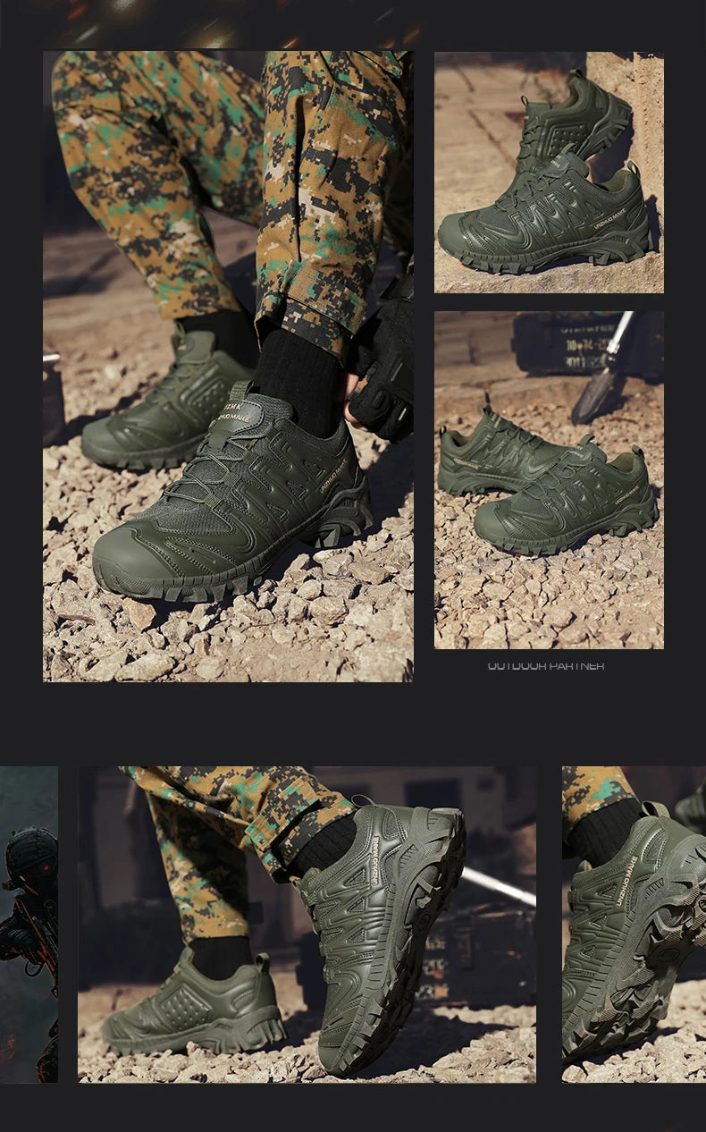 New Men Tactical Boot Combat Anti-Slip Brand Work Safety Shoes Breathable Special Force Army Boots Male Military Motorcycle Shoe