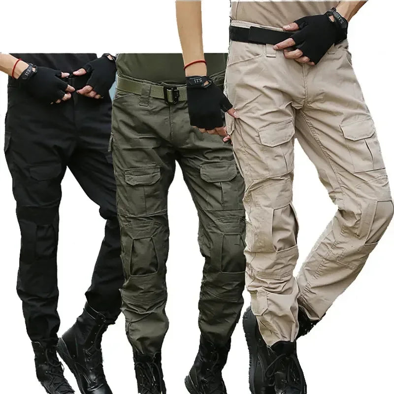 Tactical Pants Hunting Cargo Pants Men Knee Pad Training outdoors Camouflage Clothes Hunter Field Hiking Trouser Woodland