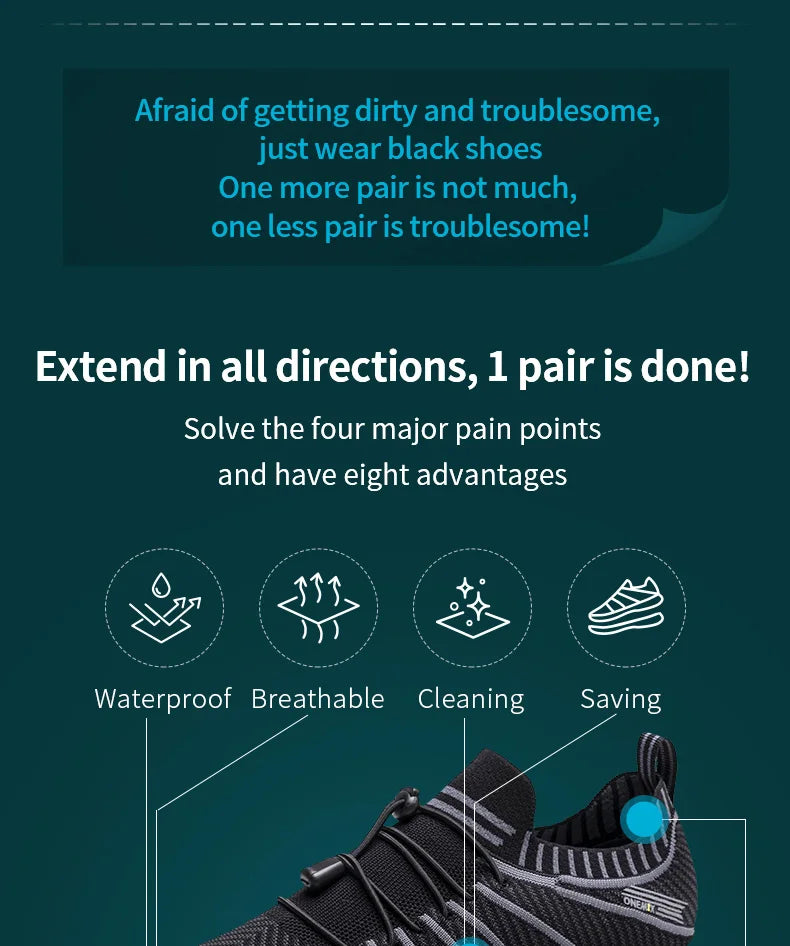 New Black Running Shoes for Men Waterproof Breathable Training Sneakers Male Outdoor Anti-Slip Trekking Sports Shoes