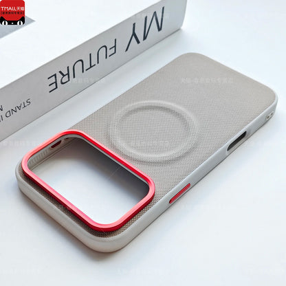 For iPhone 17 Pro Max 17 Pro Case Luxury Leather Magnetic Back Cover For Magsafe wireless charging Shell Bumper Funda