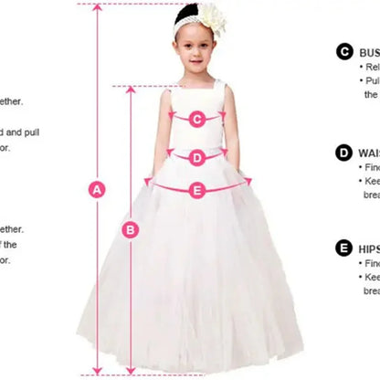 Customized Flower Girl Dress For Wedding Glitter Bow Bow Sleeveless Knee Length Luxury Kids Birthday First Communion Gown