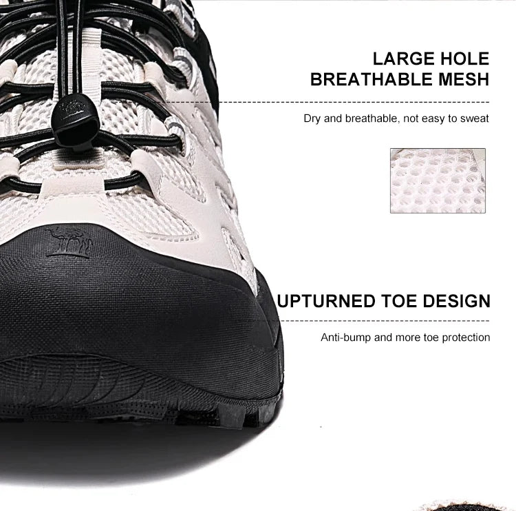 Hiking Shoes Breathable Mesh Casual Sports Shoes for Men Trekking Shoes Anti-slip and Shock Absorption 2025 New