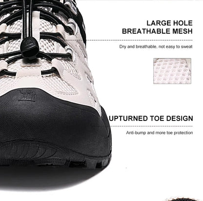 Hiking Shoes Breathable Mesh Casual Sports Shoes for Men Trekking Shoes Anti-slip and Shock Absorption 2025 New