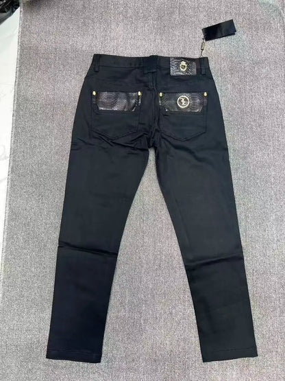 Jeans Men 2026 Spring Summer new fashion Embroidery comfortable elasticity outdoors Big size 34-42 Pants