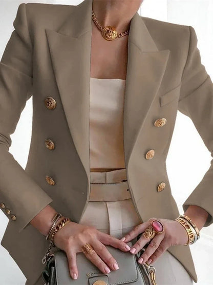 Women's Korean Fashion Long Sleeve Blazer Casual Loose Office Coat Spring Autumn Versatile New Clothing