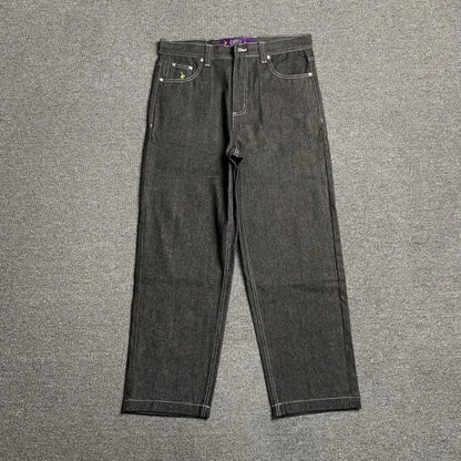 New Always Jeans High quality Printed Embroidery Straight Jeans Black Pants Men Jeans Printing Trend Street Wear AlwaysJeans Men