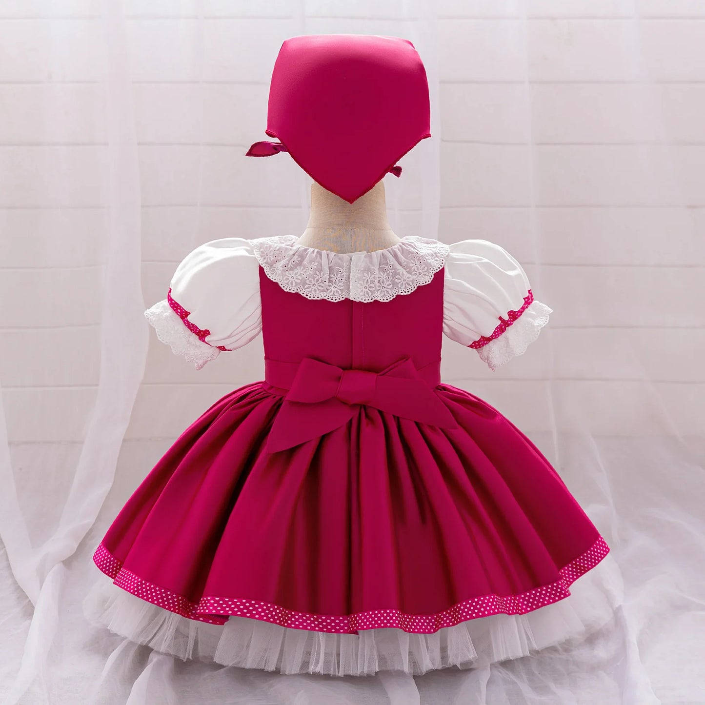 Maid Bear Party Baby Girl Dresses Toddler Lolita 1st Birthday Princess Prom Dress for Baby Bears Wedding Bridesmaids Kids Clothe
