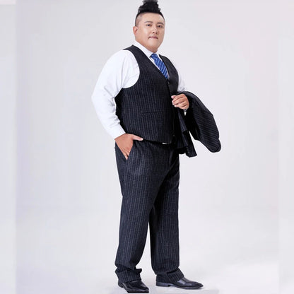 New Plus Size Mens Vest Checkered Elastic Single Breasted Waistcoat For Host Groom Groomsmen Coffee Khaki l Suit Vest for Men