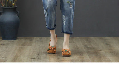 2025 Fashion Summer Streetwear Denim Trousers Ladies Vintage Elastic Jeans Womens Casual Loose Embroidery Harem Pants