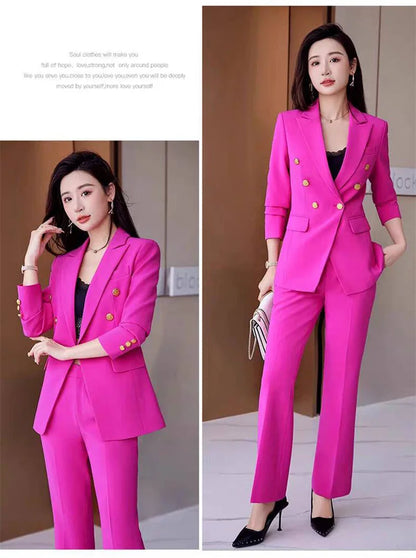 New Advanced Design Women's Suit Jacket Korean Style Spring Autumn Professional White Collar Small Western Clothes