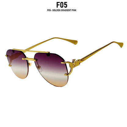 Oval Rimless Sunglasses Women Trendy 2026 Fashion Glasses UV400 Protection Brand Design Sunglass Lentes De Sol Mujer Zonnebril
