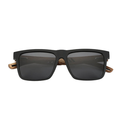 Walnut Wood Sunglasses with Dark Polarized Lenses for Men and Women | UVA/UVB Ray Protection