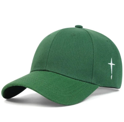 Unisex Simple Cross Water Drop Embroidery Baseball Caps Spring and Autumn Outdoor Adjustable Casual Hat Sunscreen Hat