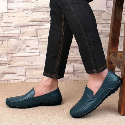 Fashion Leather Men Casual Shoes Luxury Brand Formal Men Loafers Moccasins Italian Breathable Slip on Male Boat Shoes Size 37-47