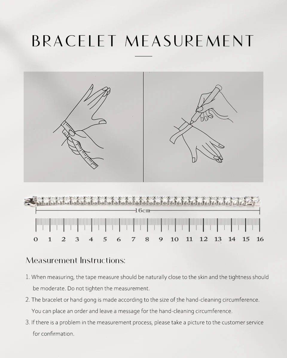 D Color Round Cut 5.0 4.0mm Moissanite Tennis Bracelet for Women Man Real 925 Sterling Silver Pass Diamond Tester Gift