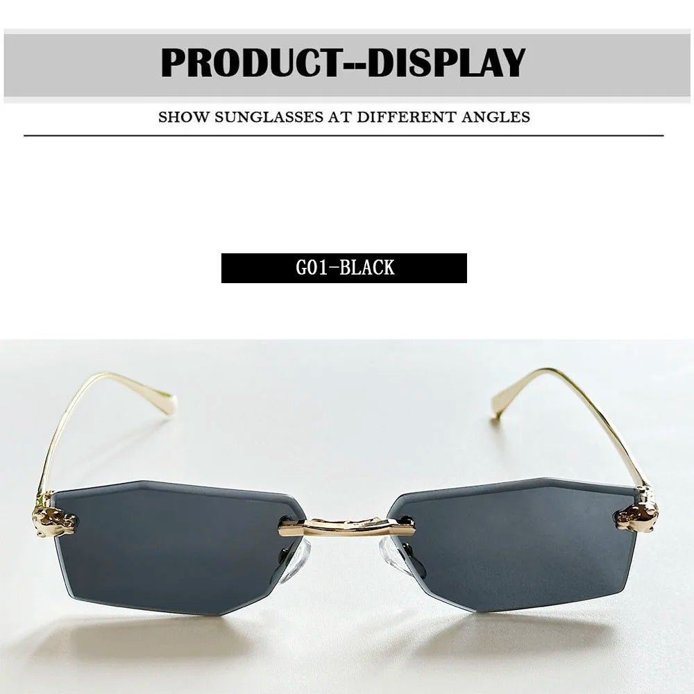 2026 Rimless Sunglasses Women Vintage Luxury Fashion Glasses Shades Dropshipping Luxe Lentes De Sol Mujer Lunette Soleil Femme
