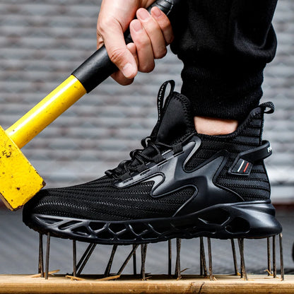 Lightweight Breathable Sneakers Work Hiker Boots Puncture-proof Outsole Construction Work Shoes Men Protection Safety Shoes