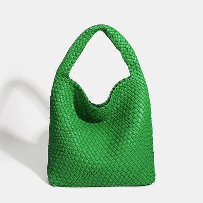 Designer Hand knitting bag PU Large women's Woven tote bag Mistress gift luxury bag original mark bags CasuaL side bag for women